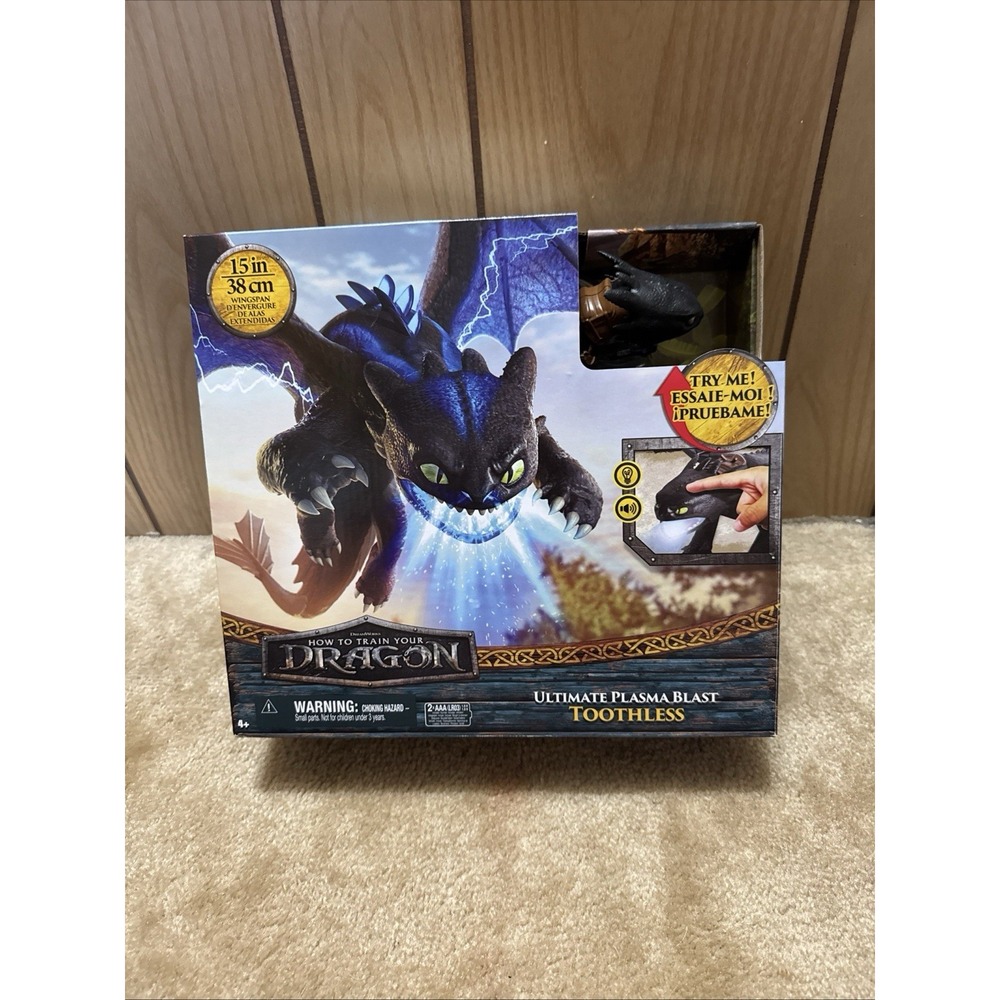 How to Train Your Dragon ULTIMATE PLASMA BLAST TOOTHLESS Lights and Sound Figure